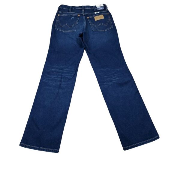 Wrangler Wild West 603 High Rise Straight Jeans Stretch Blue Size 26x28 Cropped - Picture 3 of 10